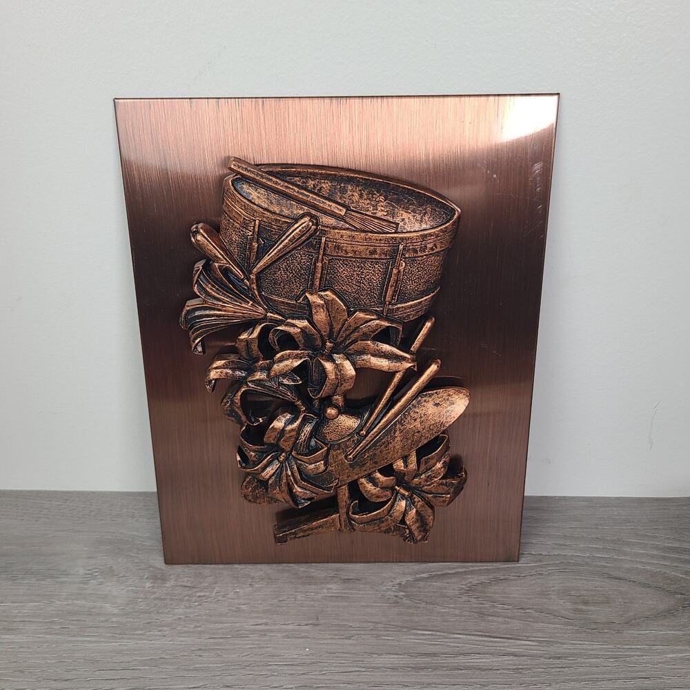 Copper Craft 3D Wall Hanging Plaque Snare Drum Holiday Season